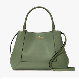 NWT kate spade Green Pebbled Leather Satchel with Shoulder Strap